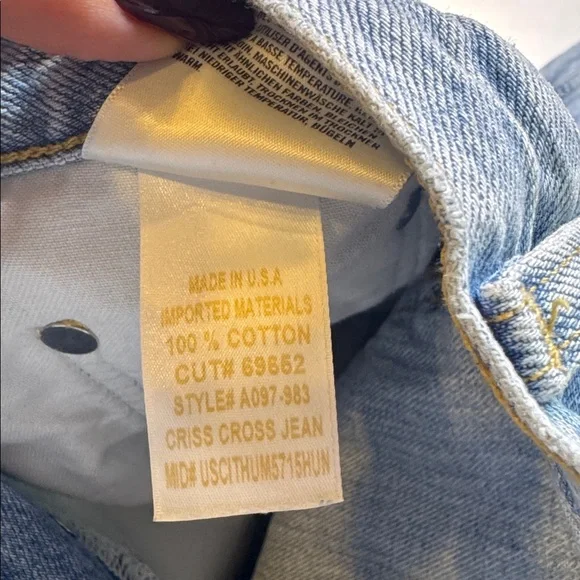 AGOLDE Criss Cross Upsized Jean Relaxed Straight Leg Light Wash - Picture 6 of 6